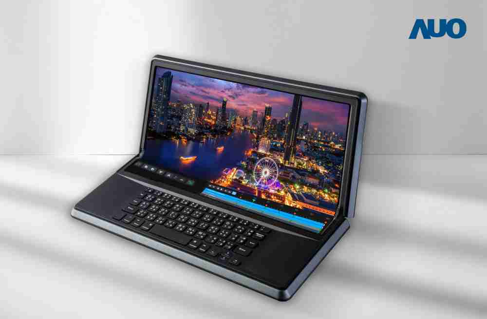 CG电子14.6吋Micro LED折迭显示屏幕，，，，搭配半径4mm的弯折绞炼，，以及高画素、、、、高亮度、、高对比度的显示技术特点，，，即便在大视角下仍保有绝佳色相与亮度